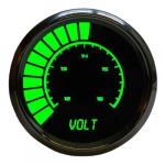 LED Analog Bargraph Voltmeter 12-16 Volt, Green