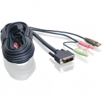 6" DVI-I Single Link USB KVM Cable
