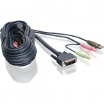 10" DVI-I Single Link USB KVM Cable
