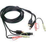 HDMI KVM Cable with USB and Audio, 6"_noscript