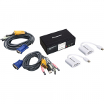 Miniview KVM Switch, Two Display Port Adapters