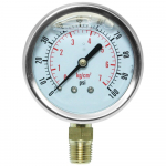 Pressure Gauge, 0-100 PSI, 2-1/2", 1/4" MPT