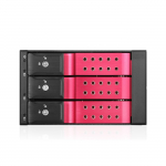 2x 5.25" to 3x 3.5" HDD Hot-Swap Rack, Red_noscript