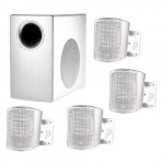 Subwoofer with 4 Satellite, White
