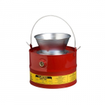 Drain Can, Plated Steel Funnel, 3 Gallon, Steel, Red_noscript