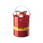 Drain Can, Plated Steel Funnel, 5 Gallon, Steel, Red_noscript