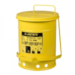 Oily Waste Can, 6 Gallon, Self-Closing Cover, Yellow_noscript