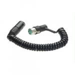 Male XLR to Right Angle Female XLR Coiled Cable, 6"_noscript