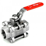 3 Piece 1000 PSI Steel Ball Valve, 2-1/2"_noscript