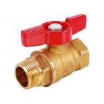 1" T-900 Forged Brass Ball Valve, MNPT x FNPT_noscript