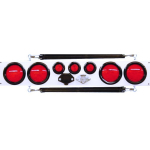 White Light Bar 36", Round LED Lights, 4 and 7-Pin