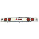 White Light Bar 60", Round Lights, 4/7-Pin Connection