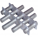 10" Round Grate Separator Ceramic Magnet, 5 Tubes_noscript