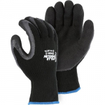 Polar Penguin Napped Terry Glove, Black, XXL