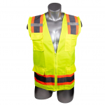 Hi-Vis Yellow Safety Surveyor Vest, L