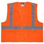 Hi-Vis Reflective Orange Safety Vest, 3X-Large