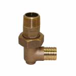 1" Red Brass Geo Thermal Union with 1/4" Tapping_noscript