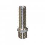 1" Stainless Steel Extra Long Male Adapter with HexSSMA100XL