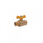 1" MPT x FPT Brass Ball Valve with T-Handle