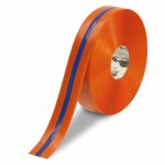 2" Orange Tape with Blue Center Line, 100'_noscript