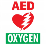 "AED and Oxygen Floor" Sign_noscript