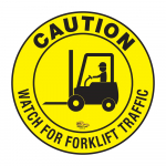 "Caution Watch for Forklift Traffic" Sign, 12"_noscript
