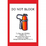 24 x 36" Floor Sign - Do Not Block Fire...