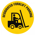 "Designated Fork Lift Parking" Sign, 12"_noscript