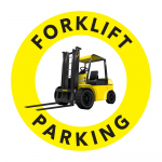 "Forklift Parking" Floor Sign, 12"_noscript