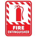 Fire Extinguisher Modern Floor Sign, 12"