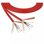 4 Conductor Miniature Microphone Cable, 328 ft, Red