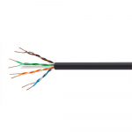 Cat6 Ethernet Bulk Cable, S/FTP, Solid, 550Mhz, Black