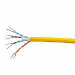 Cat6 Ethernet Bulk Cable, Solid, 550MHz, Yellow_noscript