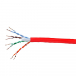 Cat5e Ethernet Bulk Cable, Solid, 350MHz, 1000ft, Red