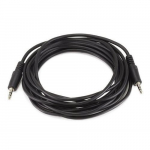 Stereo Plug/Plug M/M Cable, 12ft, Black_noscript