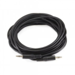 Stereo Plug/Plug M/M Cable, 25ft, Black_noscript