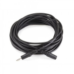 Stereo Plug/Jack M/F Cable, 25ft, Black_noscript