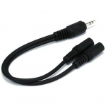 Stereo Plug toTwo/Stereo Jack Splitter Cable, 6in_noscript