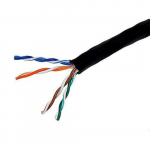 Cat5e Ethernet Bulk Cable Solid, 1000ft, Black_noscript