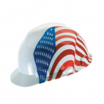 American Freedom V-Gard Slotted Protective Cap, 2 Flags