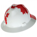 Canadian Freedom Protective Cap, White, Red Maple Leaf