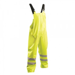 Flame Resistant Rain Bib Pants, Yellow, XL