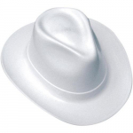 Cowboy Style Ratchet Hard Hat, White