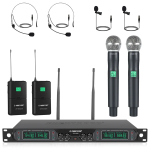 Quad-Channel UHF Wireless Microphone System