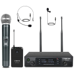 Dual Wireless Microphone System, 2x100 Channels_noscript