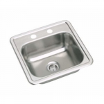 Bealeton Stainless Steel Drop-In Bar Sink, 2 Faucet_noscript