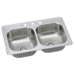 Bealeton Double Bowl Drop-In Kitchen Sink, 3-Hole_noscript