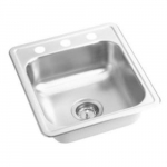 Bealeton Single Bowl Drop-In Kitchen Sink, 2-Hole_noscript