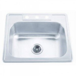 Bealeton Single Bowl Drop-In Kitchen Sink, 3-Hole_noscript