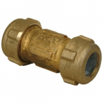 Brass Rubber Compression Coupling, 1-1/4" x 5", IPS_noscript